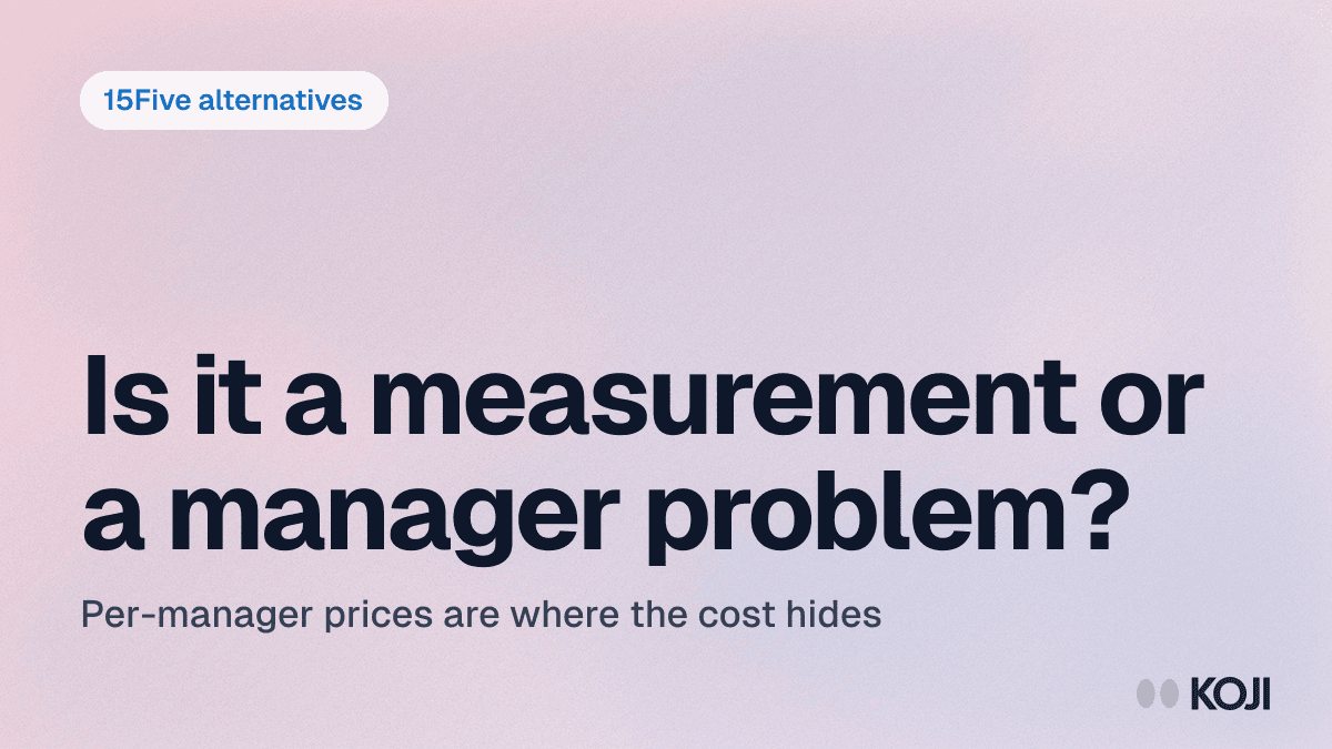 8 Best 15Five Alternatives in 2026 (And the Manager Who Costs 12 Employees) cover