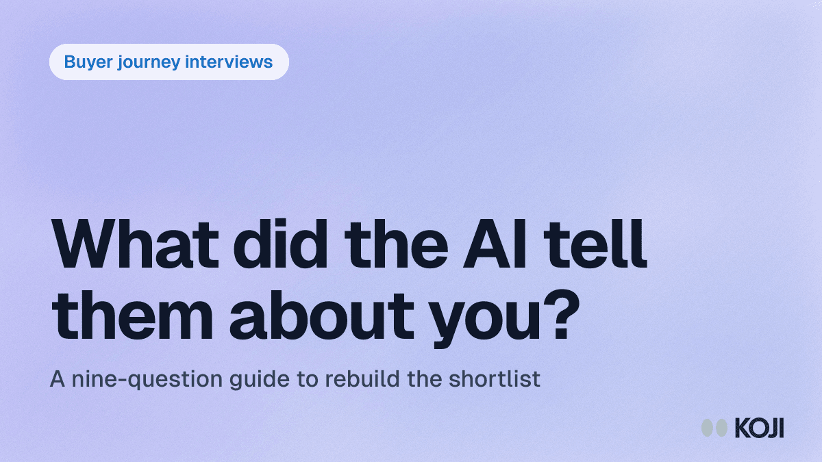 AI Shortlist Interviews: A GTM Playbook for Finding Out What Buyers Asked AI Before They Called You cover