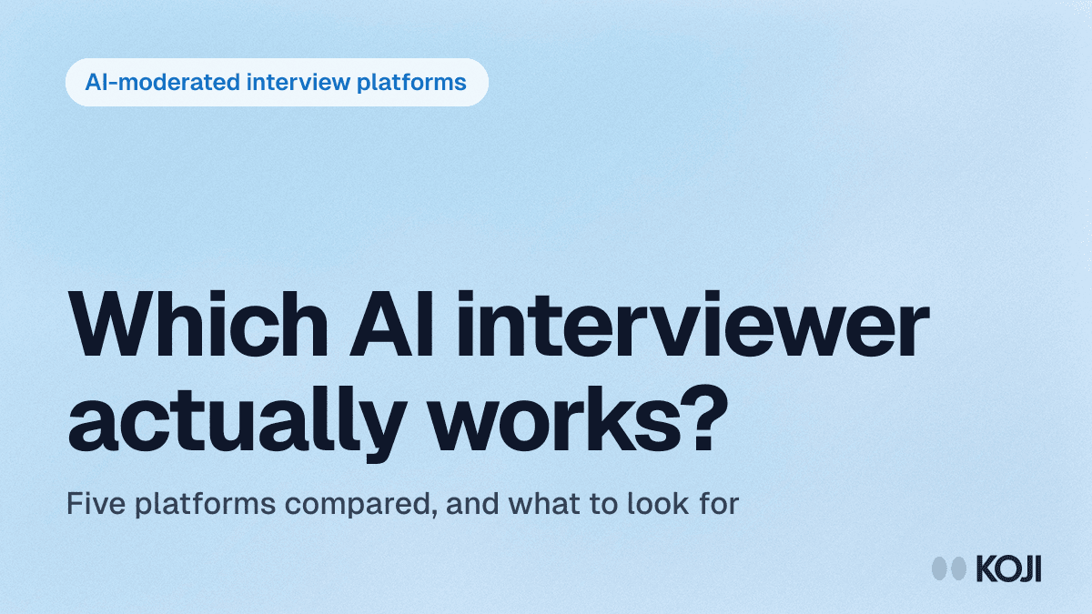 AI-Moderated Interview Platforms Compared: Which One Actually Works? (2026) cover
