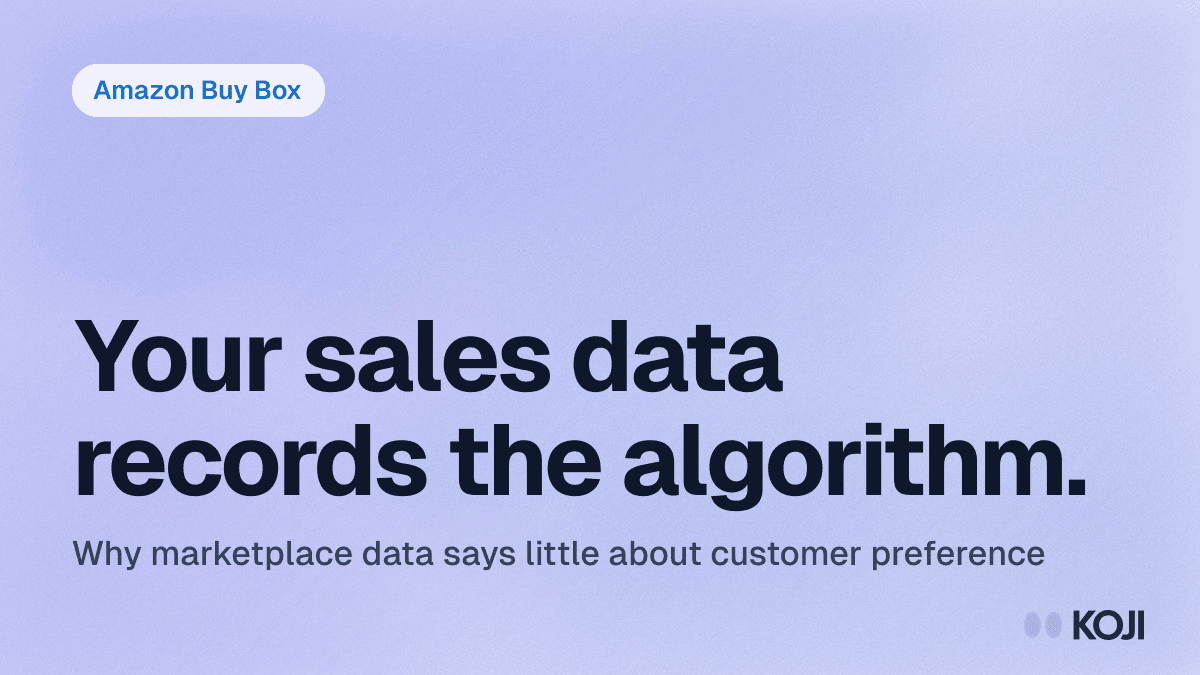 Winning the Buy Box (2026): Why Marketplace Sales Data Records the Algorithm, Not Your Customer cover