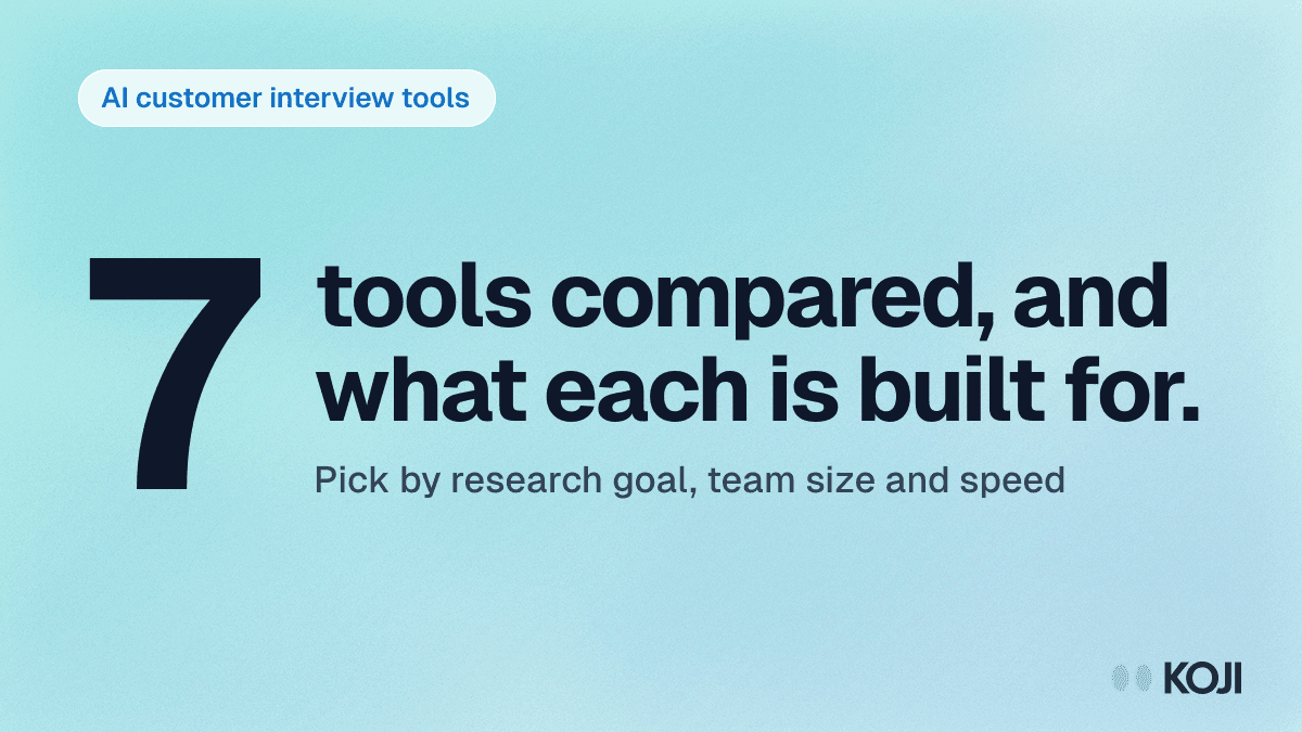 Best AI Customer Interview Tools in 2026: The Complete Buyer's Guide cover