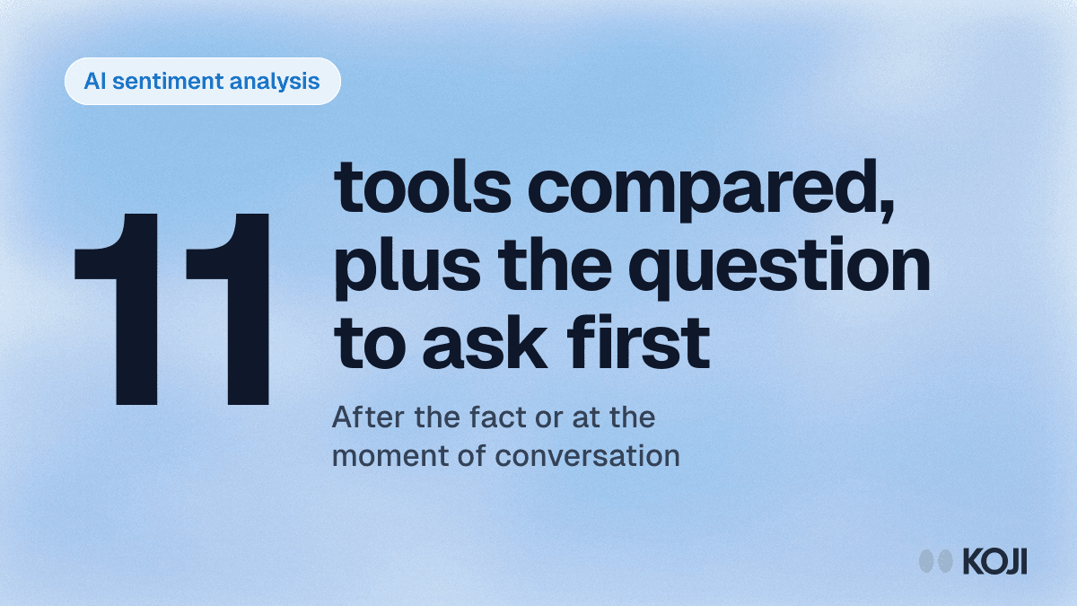 Best AI Sentiment Analysis Tools 2026: 11 Platforms Compared cover