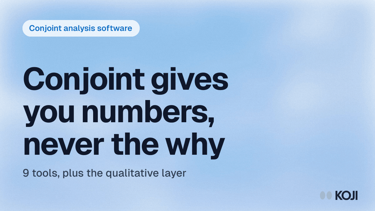 Best Conjoint Analysis Software in 2026: 9 Tools Compared (+ the AI Layer Most Teams Miss) cover