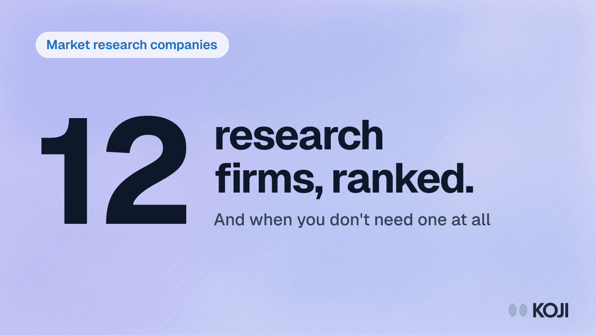Best Market Research Companies in 2026: Top 12 Firms Compared (and the AI-Native Alternative) cover