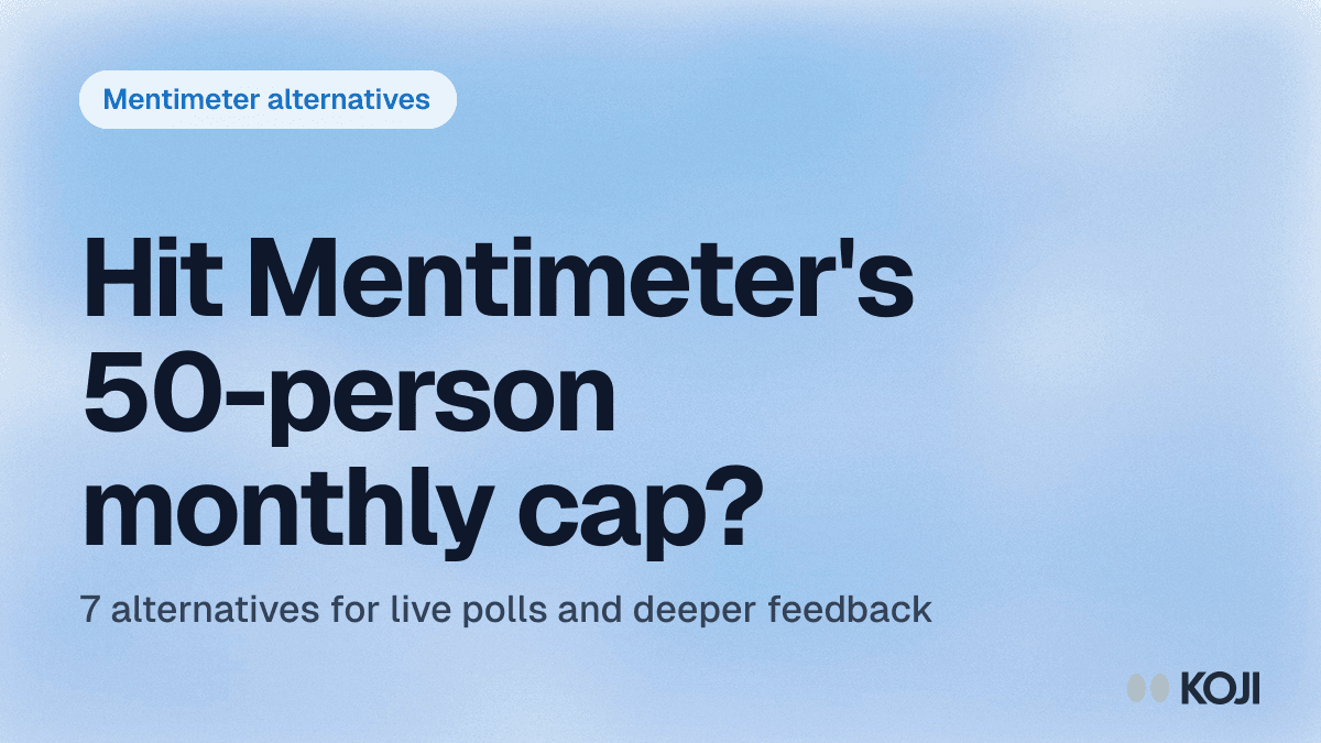 Best Mentimeter Alternatives in 2026: 7 Audience Engagement & Feedback Tools cover
