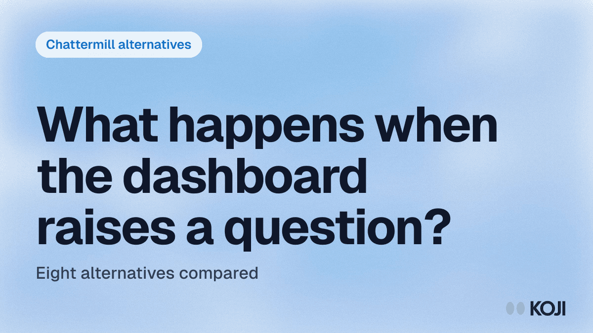 Best Chattermill Alternatives in 2026 (CX Intelligence vs. Asking the Next Question) cover