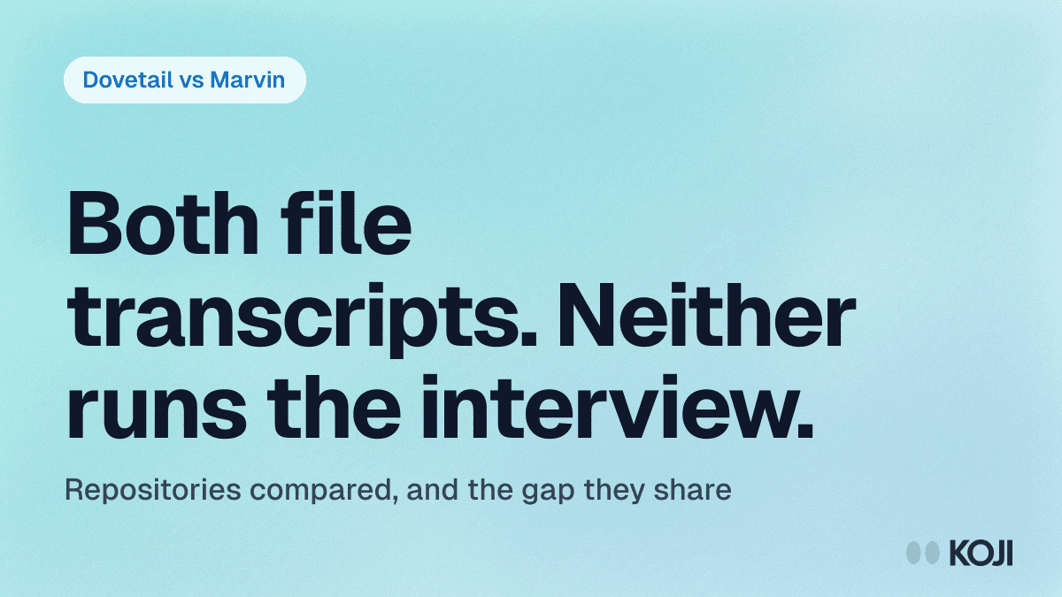 Dovetail vs Marvin (2026): Which Research Repository Wins — and the AI-Moderated Layer Both Miss cover