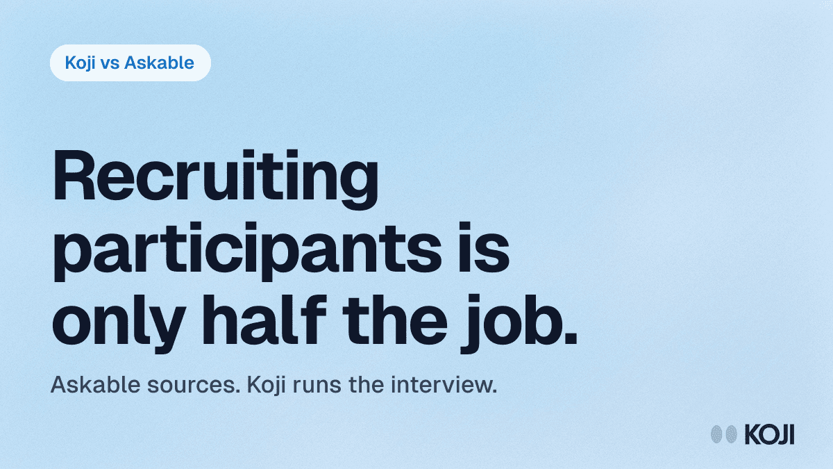Koji vs Askable: Which User Research Platform Wins in 2026? cover