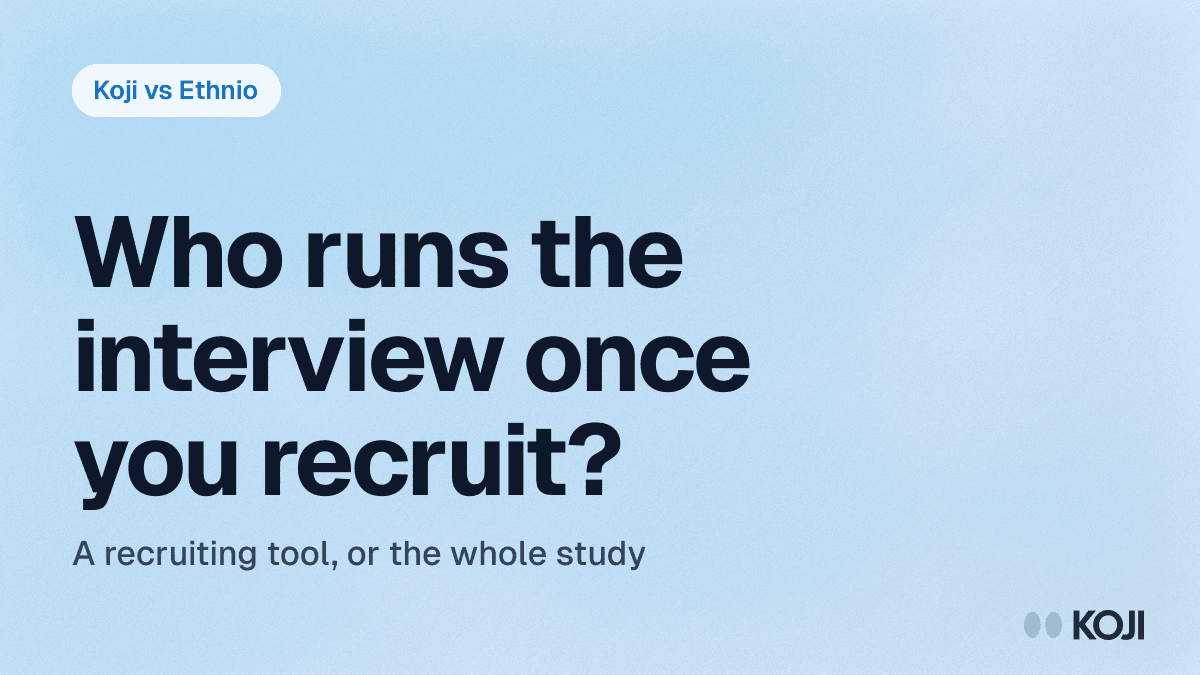 Koji vs Ethnio (2026): Recruiting Tool or Full Research Platform? cover