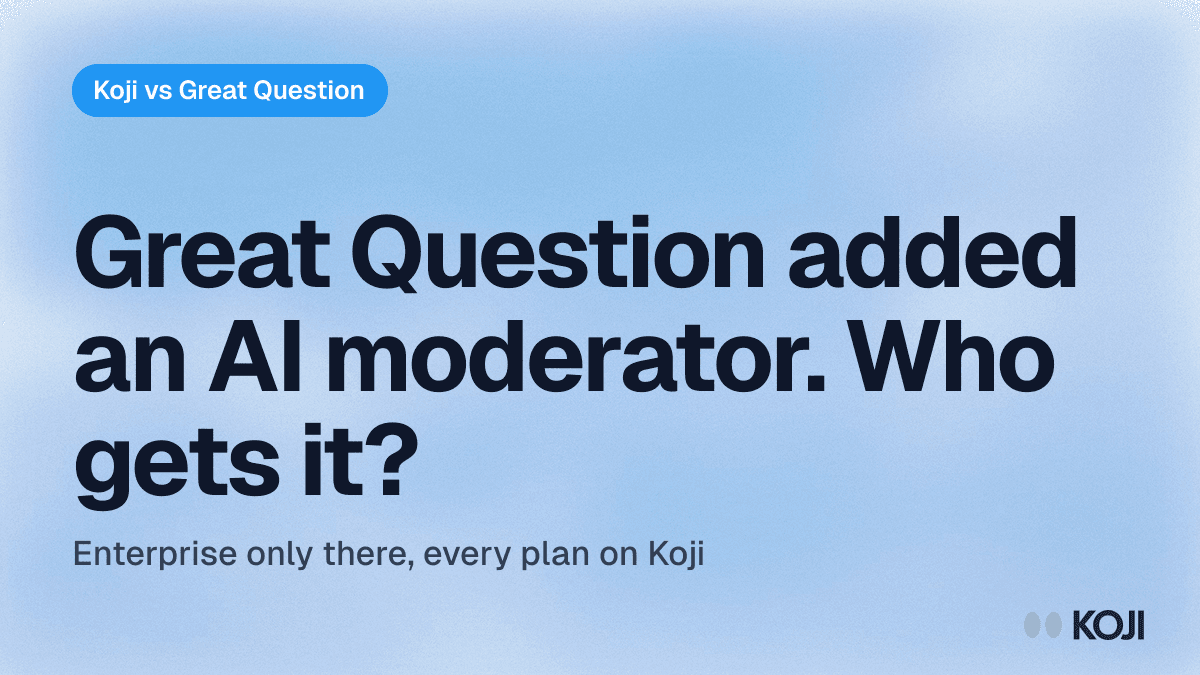 Koji vs Great Question: AI Research Platform vs Research Ops Suite (2026) cover
