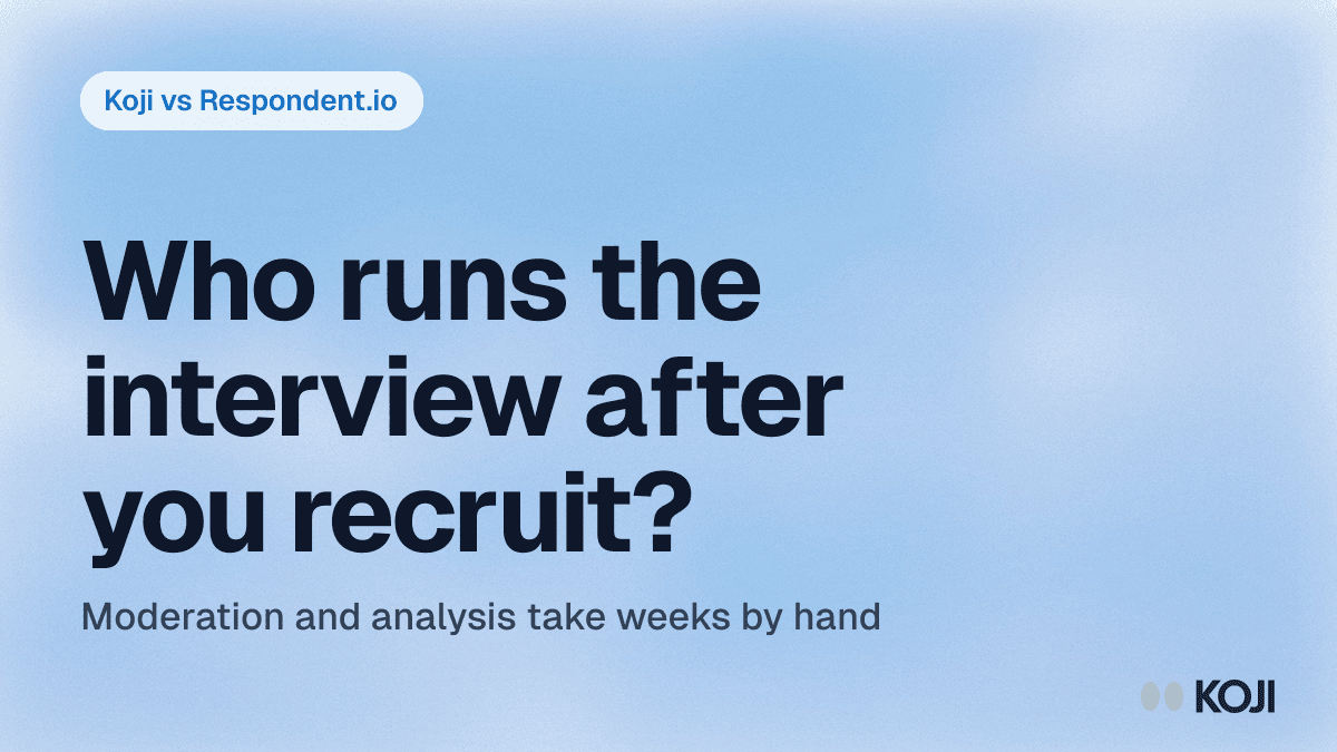 Koji vs Respondent.io: AI-Native Research Platform vs Participant Recruitment Marketplace (2026) cover