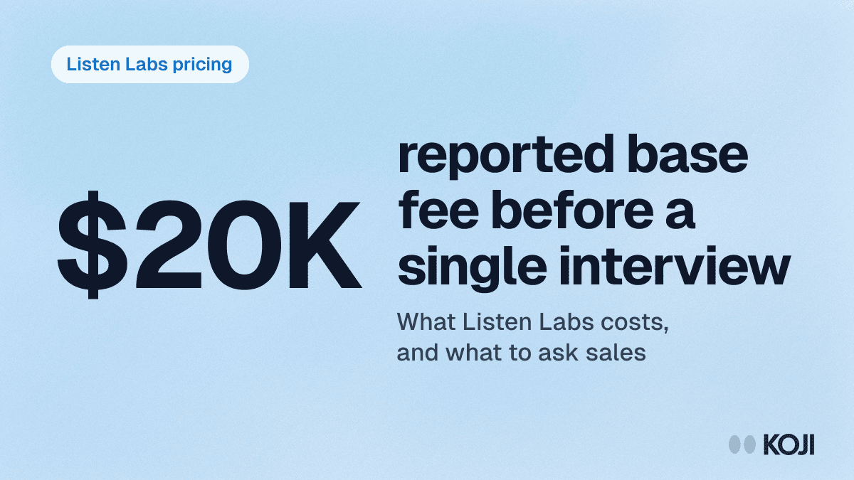 Listen Labs Pricing in 2026: What It Costs and What You Get cover