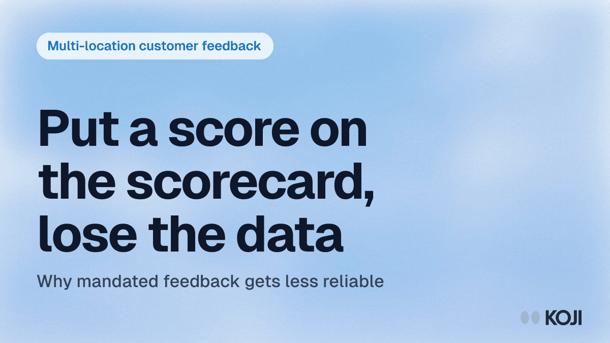 Multi-Location Customer Feedback (2026): Why Putting Scores on the Operator Scorecard Breaks the Data cover
