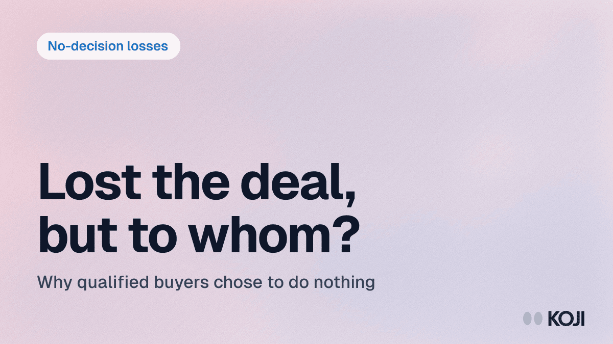 No-Decision Loss Interviews: A GTM Playbook for Finding Out Why Qualified Deals Die Without a Competitor cover