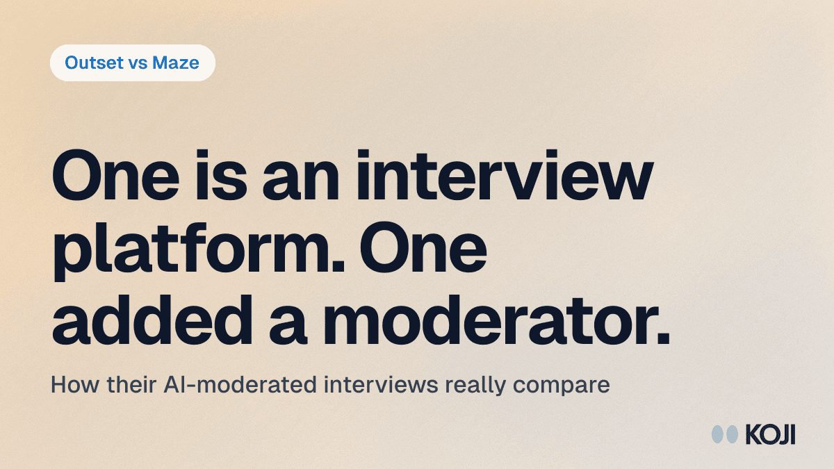 Outset vs Maze (2026): Which AI-Moderated Interview Tool Fits Your Team? cover