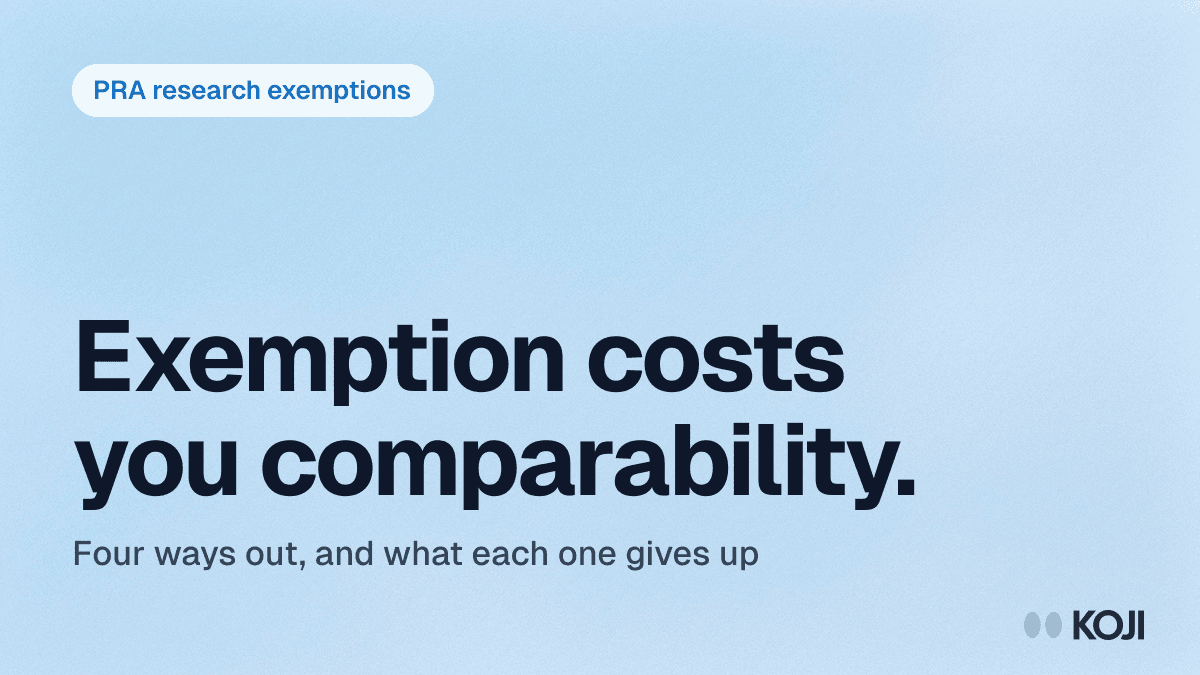 The PRA Exemption Trap: Why Staying Outside the Rules Costs You the Ability to Compare cover