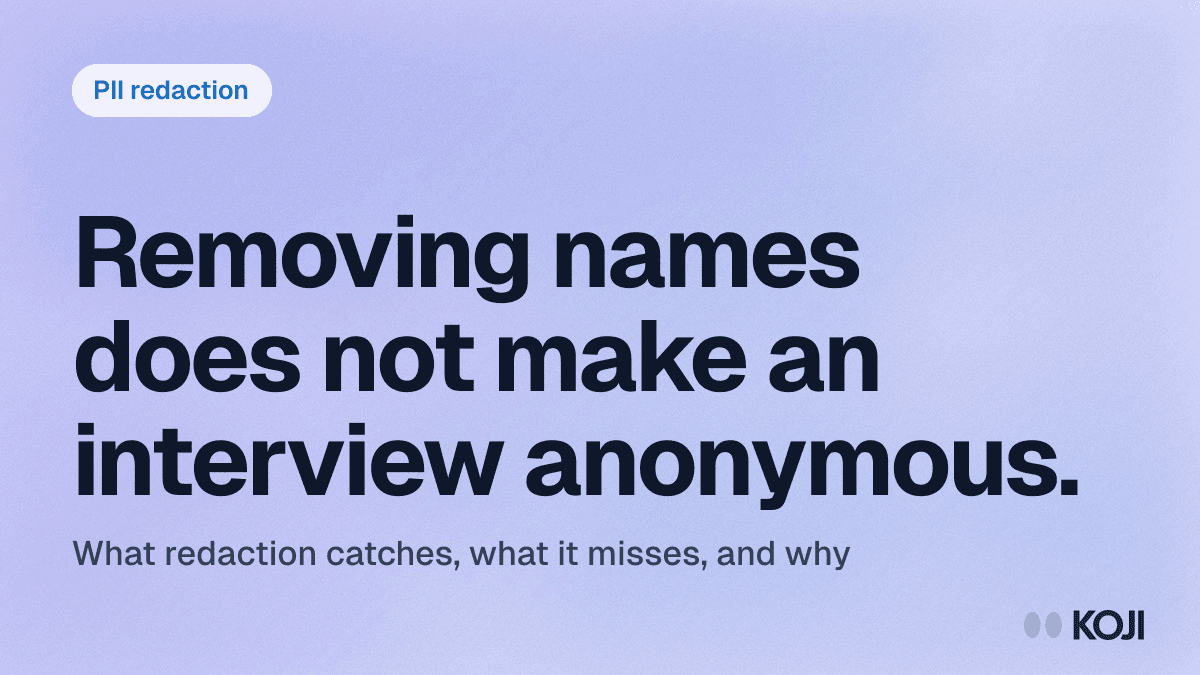 Automatic PII Redaction in User Research: What It Catches, What It Misses, and Where to Use It cover