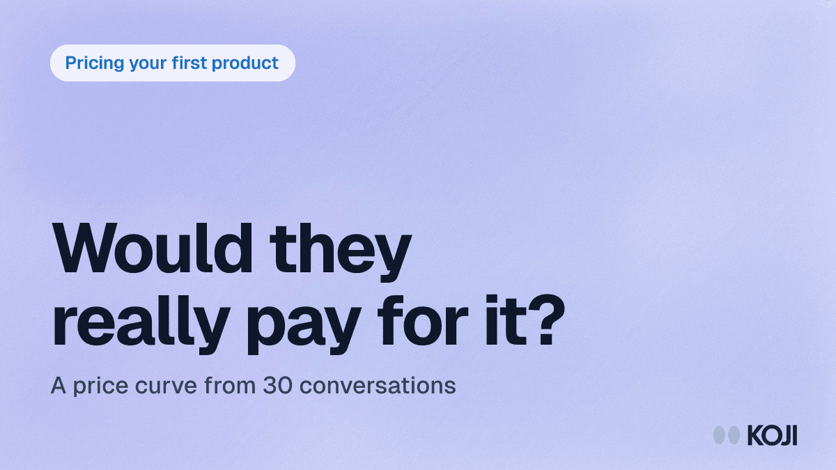 Price Your First Product With 30 Customer Conversations cover