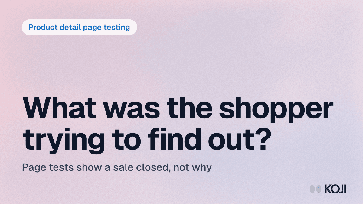 Product Detail Page Research (2026): What PDP Testing Measures, and What the Shopper Was Actually Doing cover
