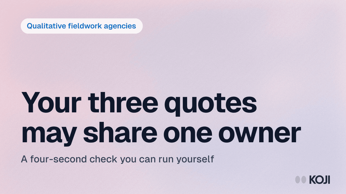 Qualitative Fieldwork Agencies in 2026: Why Your Three Competing Quotes May Come From One Company cover