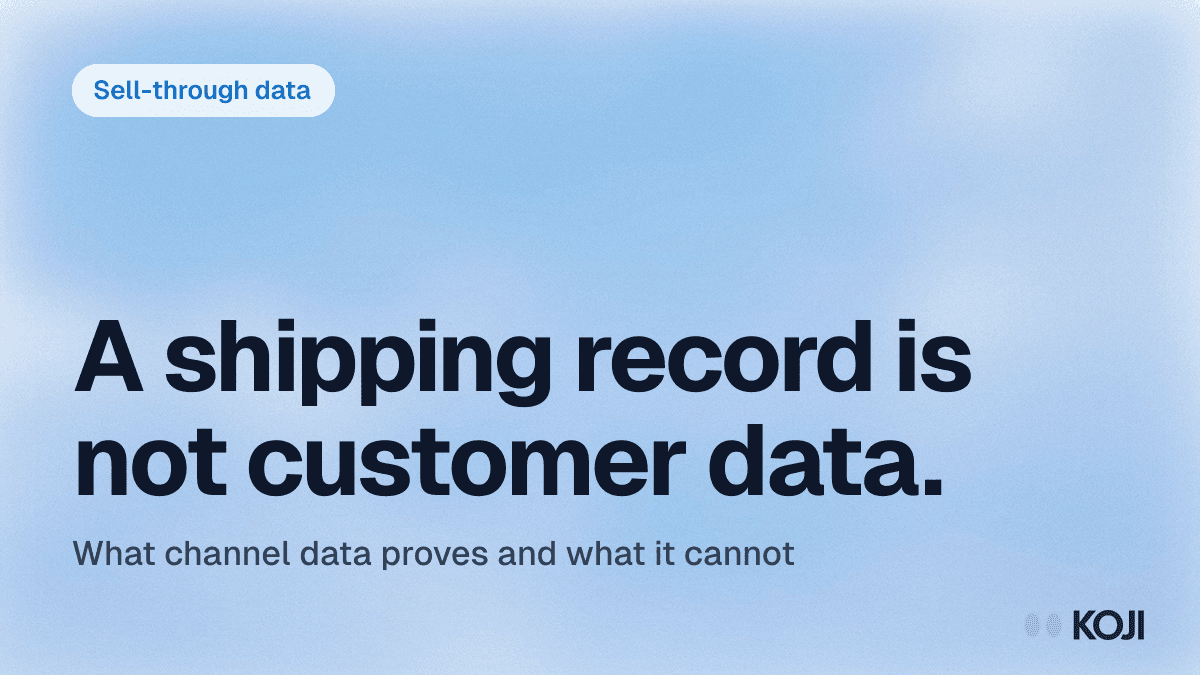 Sell-Through Data (2026): What Channel Sales Data Proves About Your Customer, and What It Cannot cover