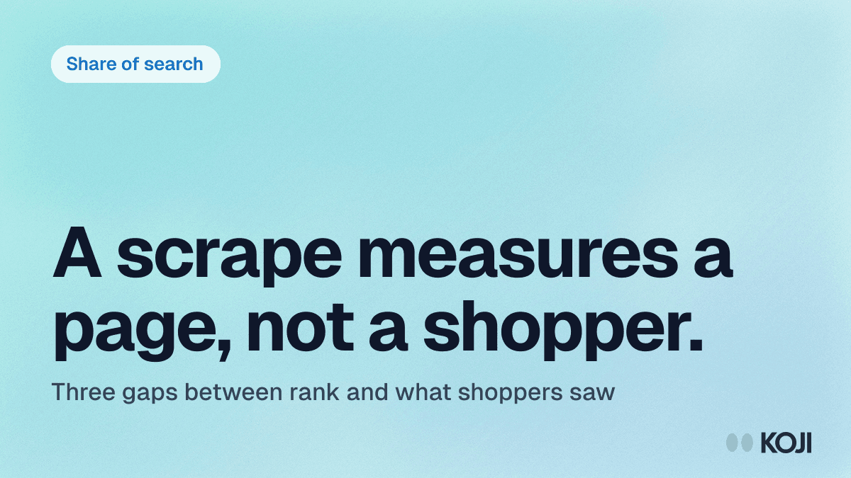 Share of Search and the Digital Shelf (2026): What a Scrape Can Prove, and What It Cannot cover