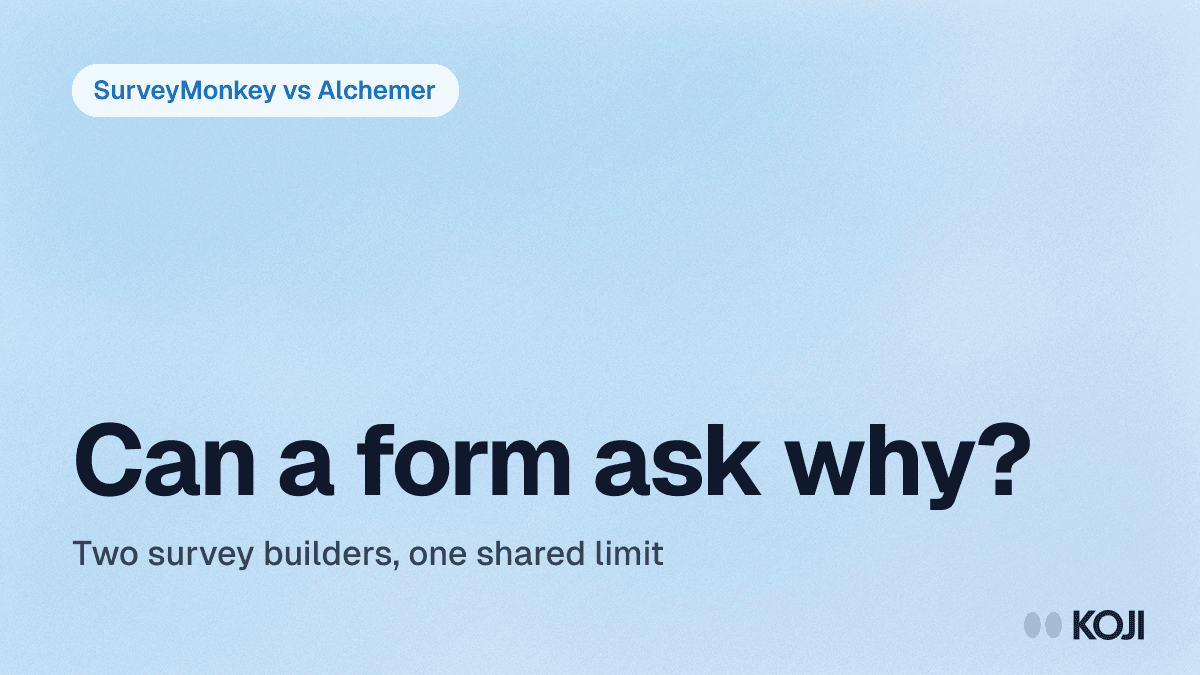 SurveyMonkey vs Alchemer (2026): Which Survey Platform Wins — and the AI-Native Alternative cover