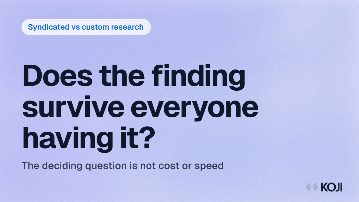 Syndicated Data vs Custom Research (2026): When to Buy the Numbers and When to Ask the Question cover