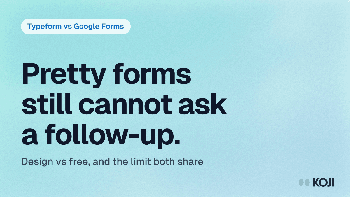 Typeform vs Google Forms (2026): Design vs Free — and the AI Interview Upgrade cover
