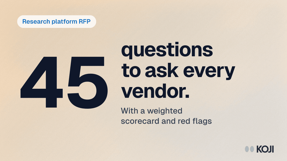 The User Research Platform RFP: 45 Questions to Ask Every Vendor (2026 Template) cover