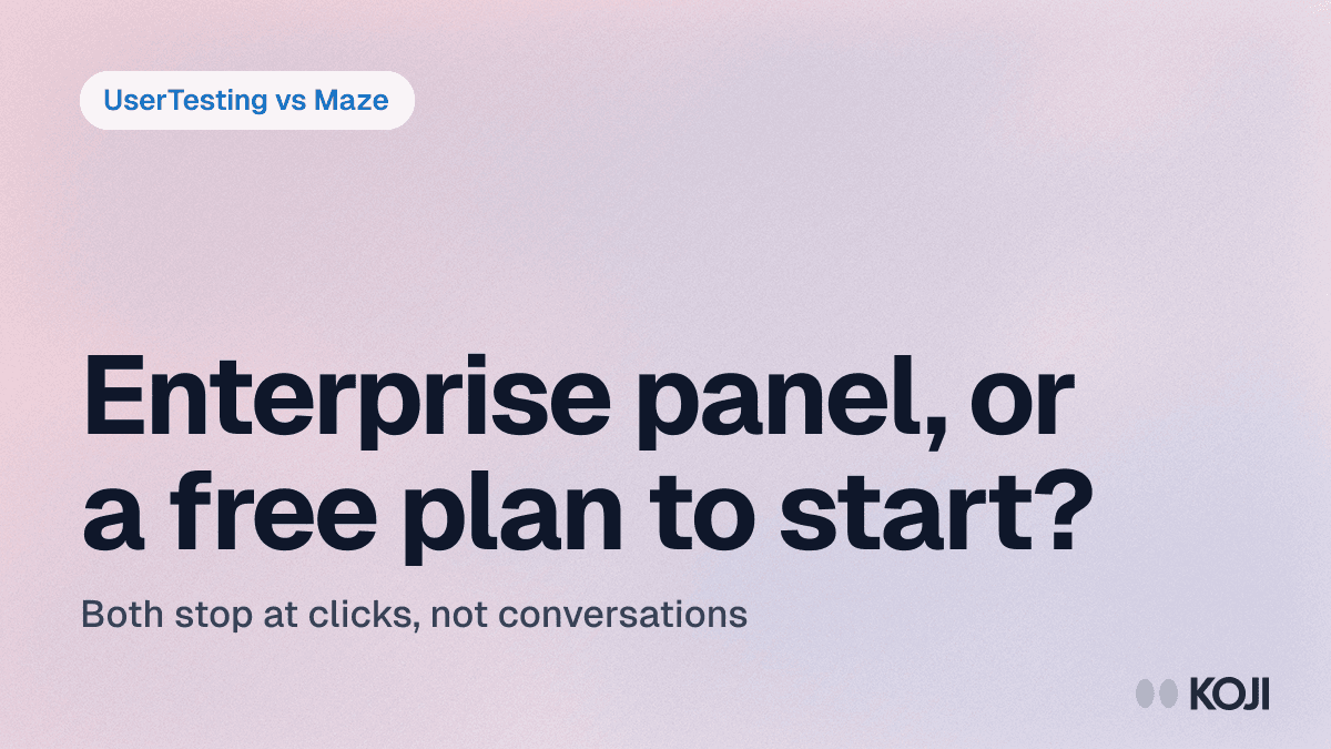 UserTesting vs Maze (2026): Which Usability Research Platform Wins — and the AI-Native Alternative cover