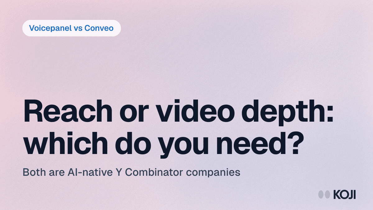 Voicepanel vs Conveo (2026): Consumer Scale vs Video Depth in AI Research cover