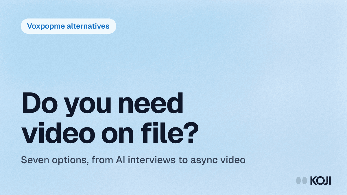 7 Best Voxpopme Alternatives in 2026 (Video and AI Interviews) cover