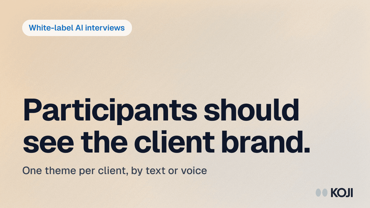 White-Label AI Interviews: Running Client Research Under Your Own Brand cover