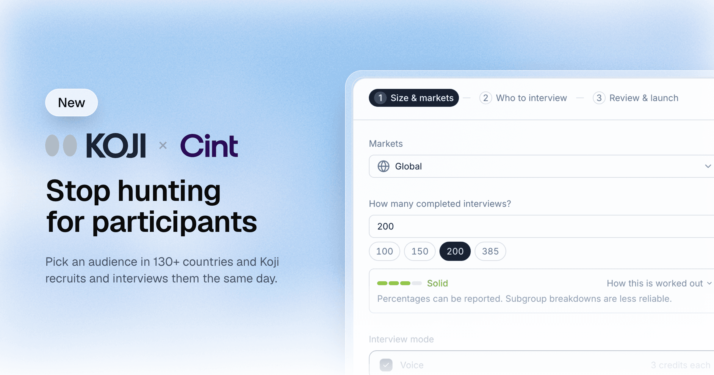 Koji × Cint, left aligned
