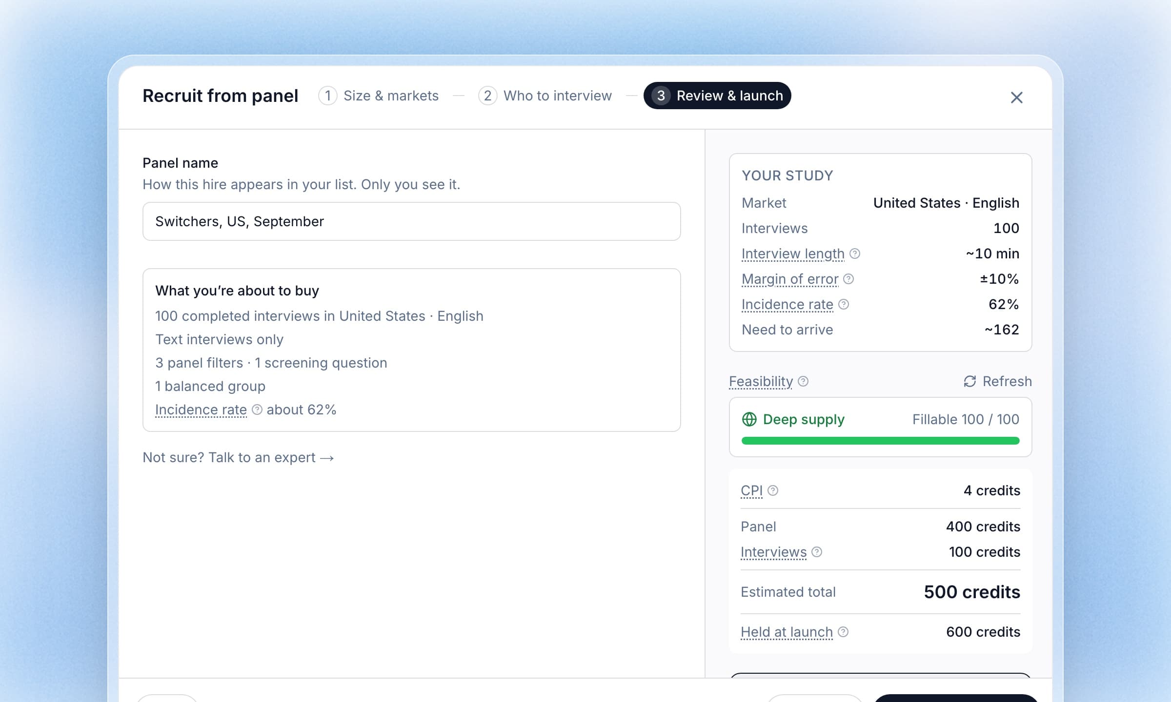 Review and launch