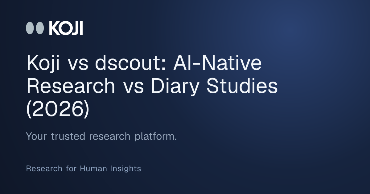 Koji vs dscout 2026 — Koji Blog