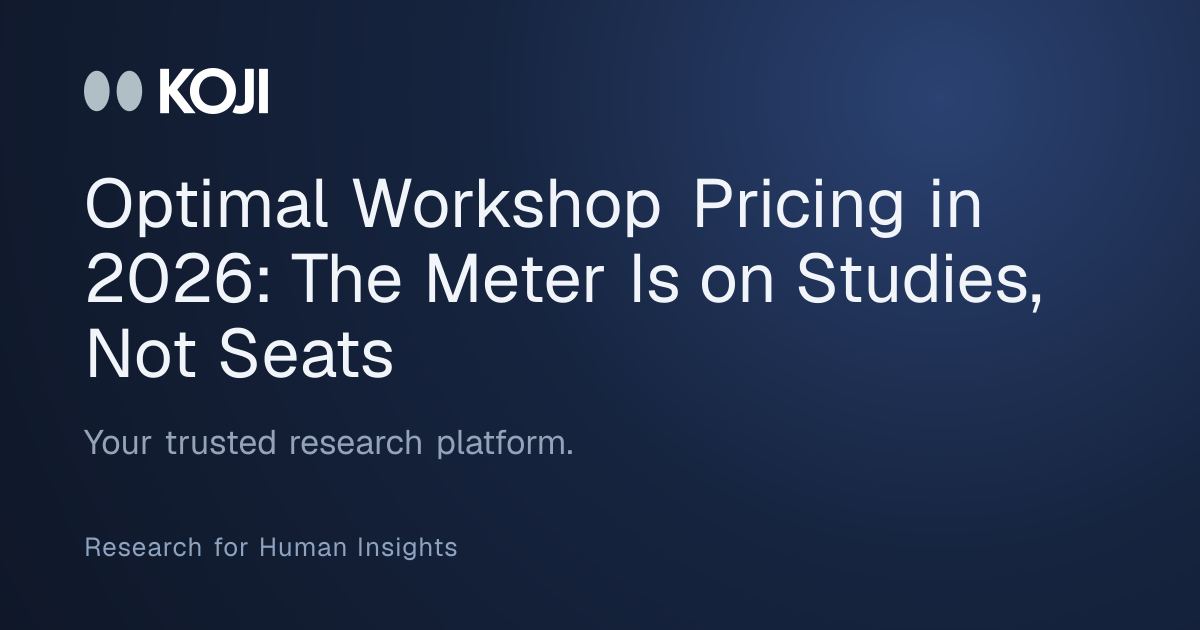 Optimal Workshop Pricing 2026: Real Costs, Study Limits & Alternatives