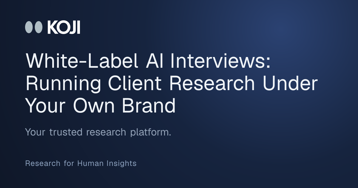 White-Label AI Interviews for Agencies (2026) | Koji